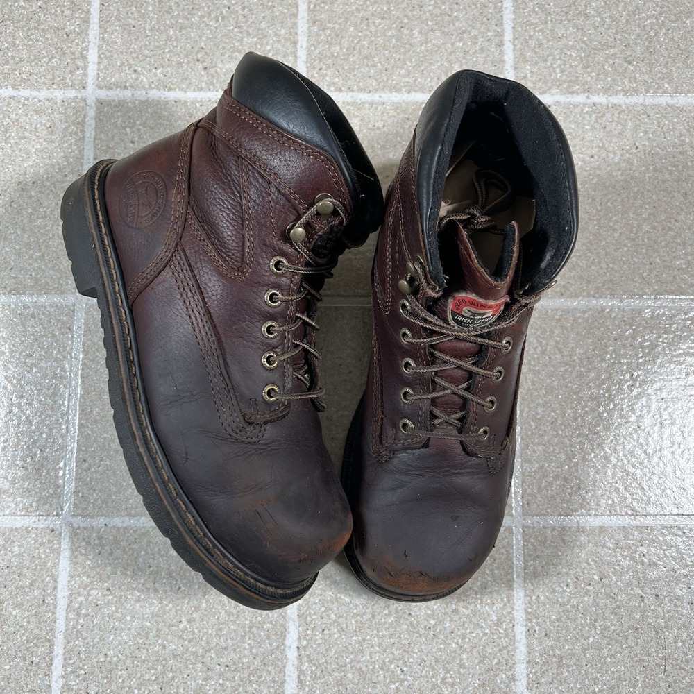 Red Wing Irish Setter Steel Toe 83624 Brown Oil Slip Resistant Work Boots 8.5